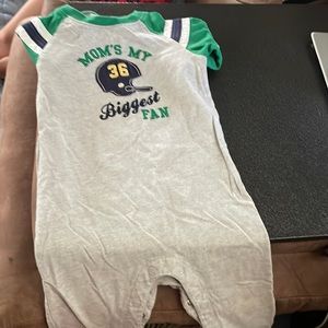 Striped long sleeve onesie